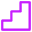 Stairs 1 Icon from Core Neon Set