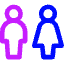 Toilet Man Woman 1 Icon from Core Neon Set