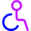 Wheelchair 1 Icon from Core Neon Set