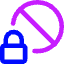 Permanent Block Account Security Icon from Core Neon Set
