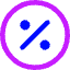 Discount Percent Circle Icon from Core Neon Set