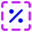 Discount Percent Cutout Icon from Core Neon Set
