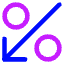 Discount Percent Decrease Icon from Core Neon Set
