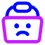 Shopping Basket Emoji Sad Icon from Core Neon Set