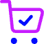 Shopping Cart Check Icon from Core Neon Set