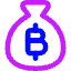 Bag Bitcoin Icon from Core Neon Set
