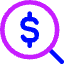 Search Dollar Icon from Core Neon Set