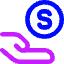 Share Coin Dollar Icon from Core Neon Set