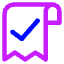 Receipt Check Icon from Core Neon Set