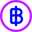 Baht Circle Icon from Core Neon Set