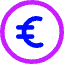 Euro Circle Icon from Core Neon Set