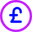 Pound Circle Icon from Core Neon Set