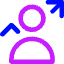 Graph Arrow User Increase Icon from Core Neon Set