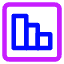 Graph Bar Decrease Square Icon from Core Neon Set