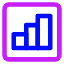 Graph Bar Increase Square Icon from Core Neon Set