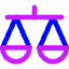 Justice Scale 1 Icon from Core Neon Set