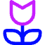 Potted Flower Tulip Icon from Core Neon Set