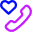 Phone Favorite Heart Icon from Core Neon Set