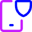 Phone Shield Icon from Core Neon Set