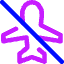 Airplane Disabled Icon from Core Neon Set