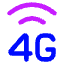 Cellular Network 4g Icon from Core Neon Set