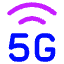 Cellular Network 5g Icon from Core Neon Set