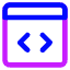 Browser Code 2 Icon from Core Neon Set