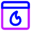 Browser Favorite Fire Icon from Core Neon Set