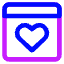 Browser Favorite Heart Icon from Core Neon Set