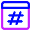 Browser Hash Icon from Core Neon Set