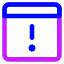 Browser Warning Icon from Core Neon Set