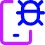 Bug Virus Phone Icon from Core Neon Set