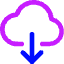 Cloud Download Icon from Core Neon Set