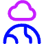 Cloud Globe Icon from Core Neon Set