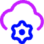 Cloud Setting Gear Icon from Core Neon Set