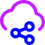 Cloud Share Icon from Core Neon Set