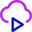 Insert Cloud Video Icon from Core Neon Set