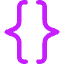 Curly Brackets Icon from Core Neon Set