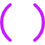 Round Brackets Icon from Core Neon Set