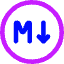 Markdown Circle Programming Icon from Core Neon Set