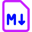Markdown Document Programming Icon from Core Neon Set