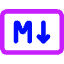 Markdown Rectangle Programming Icon from Core Neon Set