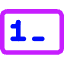 Number Field Icon from Core Neon Set