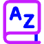 Dictionary Language Book Icon from Core Neon Set