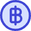 Baht Circle Icon from Core Duo Set