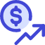 Dollar Increase Icon from Core Duo Set