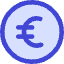 Euro Circle Icon from Core Duo Set