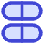 Dashboard Horizontal Pills Half Icon from Core Duo Set