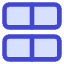 Dashboard Horizontal Rectangle Half Icon from Core Duo Set