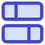 Dashboard Horizontal Rectangle Split 2 Icon from Core Duo Set